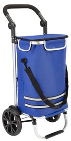 Carucior cumparaturi 36 L Aluminiu Albastru 31 x 24 x 54 cm