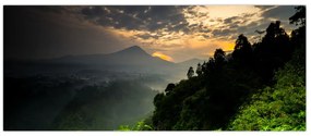 Tablou - peisaj montan verde (120x50 cm)