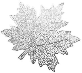Napron Autumn in forma de frunza, argintiu, 40x40 cm