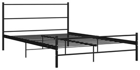 284690 vidaXL Cadru de pat, negru, 120 x 200 cm, metal