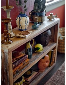 Vază albastră/crem din gresie (înălțime 16 cm) Avon – Bloomingville