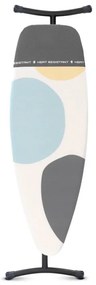 Masa de calcat Brabantia D 1003386, 135x45 cm, 7 pozitii de reglare, Alb/Gri