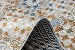 ANDRE 53010 covor lavabil gresii de Lisbona, bucatarie, anti-alunecare - bej / albastru