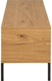 Comodă TV în culoare naturală cu aspect de lemn de stejar 140x45x40 cm Seaford – Actona