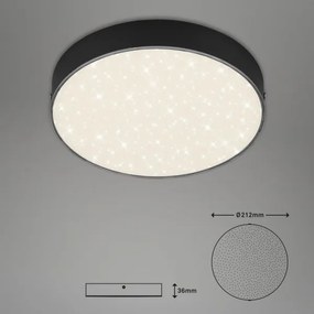Plafonieră LED Briloner 7073-415 STAR SKY LED/16W/230V d. 21 cm negru