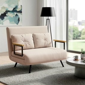 HOMCOM Canapea Pat de 2 Locuri cu Spătar Reglabil pe 5 Nivele și 2 Perne din Material Capitonat, 102x73x81 cm, Negru | Aosom Romania