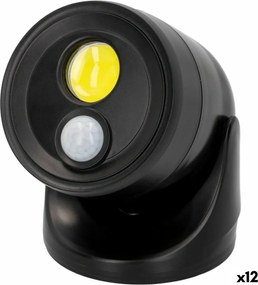 Lumină LED cu senzor de mișcare Aktive Plastic 10,5 x 12,5 x 13,5 cm (12 Unități)