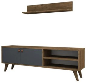 Comoda TV Erho - Walnut, Antracit