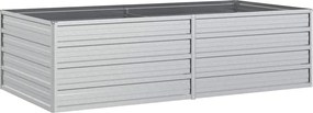 vidaXL Strat înălțat de grădină argintiu 160x80x45 cm oțel galvanizat