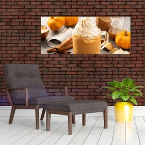 Tablou - Cafea cu lapte de dovleac (120x50 cm)