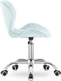 PROMOTIE Scaun de birou albastru deschis AVOLA VELVET calitate II