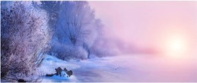 Tablou - Râu înghețat (120x50 cm)