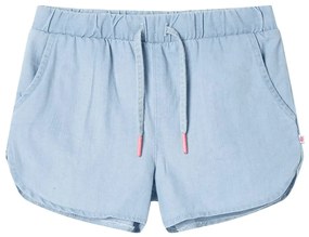 Pantaloni scurți pentru copii, albastru denim pal, 92