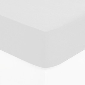 Cearceaf cu bandă elastică, 90 x 190 cm, bumbac, alb