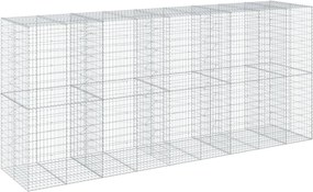 vidaXL Coș gabion cu capac, 450x100x200 cm, fier galvanizat