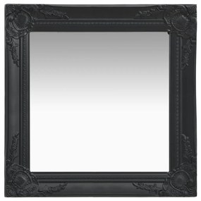 vidaXL Oglindă de perete in stil baroc, negru, 50 x 50 cm
