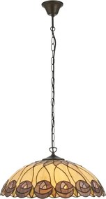 Endon 111985 - Candelabru pe lanț Tiffany HUTCHINSON 3xE27/10W/230V, diam. 50 cm