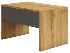Noptiera haaus Pedro, 1 Sertar, Stejar Wotan/Antracit, 53 x 35 x 33 cm