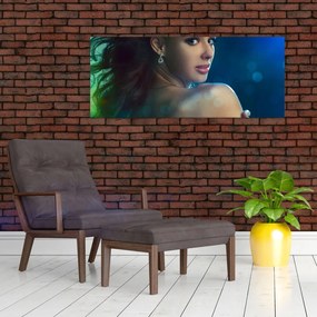 Tablou - Privirea unei femei tinere (120x50 cm)
