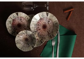 Set veselă 24 piese multicolor/porțelan