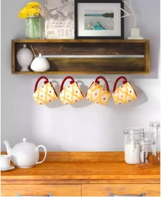 Raft de perete pentru bucatarie, seria wood, Homs, 70x21x10 cm, lemn natur,700038