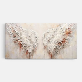 Tablou Canvas, 50x100cm, Dormitor si Living, Moderne, Textura de pictura, White Bloody Wings
