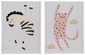 Tablouri pentru copii 2 buc. 30x40 cm Animals – Ixia