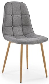 Scaun de bucaterie Zina, gri/lemn natural