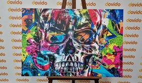 Tablou craniu de artă colorat