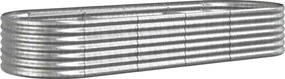 vidaXL Strat înălțat grădină 224x80x36 cm oțel galvanizat