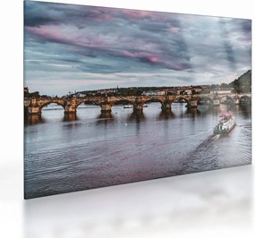 Tablou pe sticlă cu Vltava (70x50 cm)
