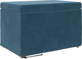 vidaXL Taburet albastru 61 x 41 x 40 cm Catifea și lemn stratificat