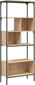 vidaXL Bibliotecă cu 5 niveluri, stejar sonoma, 76x33x188,5 cm, lemn
