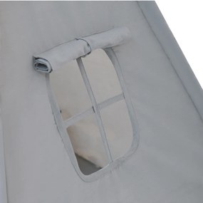 Jurhan Cort tip teepee pentru copii JULIUS, 120x120x160cm, gri/albastru
