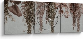 Tablou - Plante (cu ceas) (90x30 cm)