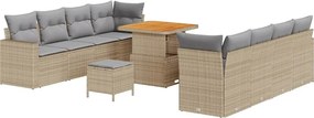 vidaXL Set de canapele pentru grădină 12 pcs Beige și gri deschis