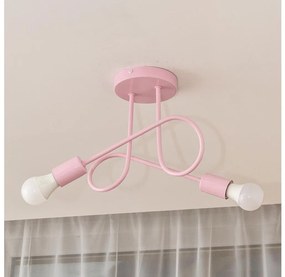 Lustră aplicată OXFORD 2xE27/15W/230V roz