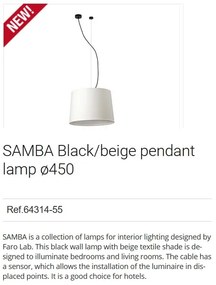 Lustra pendul moderna design elegant CONGA negru/bej 64314-55