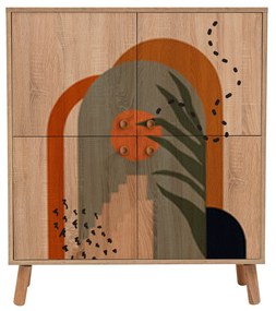 Mobilier pentru hol Maluxe 985 (Stejar sonoma + Piatră). 1089079