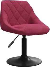 vidaXL Scaun de bucătărie, roșu vin, catifea