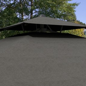 Outsunny Umbrelă Soare 2,5m Volane Duble Cruce | Aosom Romania