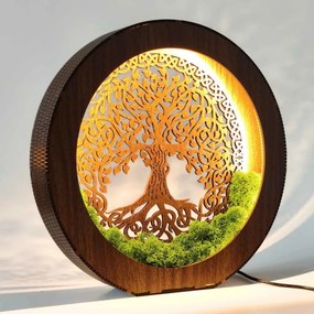 SENTOP | Lampă de masă Arborele Vieții cu mușchi | ZIVENA