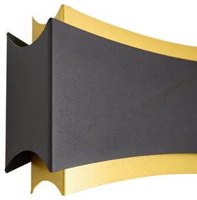 Aplică modernă neagră cu auriu - Plats