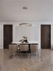 Lustra LED suspendata design modern circular ORMI brown