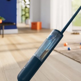 Mop electric Philips OneUp 3000 XV3101/01, 50 min, 50 m², 312/270 ml, cap rotativ la 360°, indicator LED, încărcare USB-C, albastru