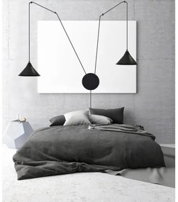 Lustră pe cablu ABRAMO 2xE27/15W/230V negru