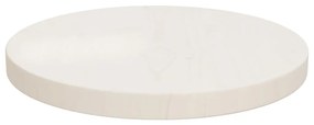 813651 vidaXL Blat de masă, alb, Ø30x2,5 cm, lemn masiv de pin