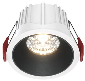 Spot LED incastrabil dimabil design tehnic Alpha alb, negru 8,5cm, 4000K
