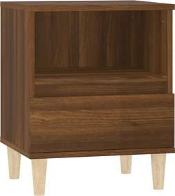 vidaXL Noptieră, stejar maro, 40x35x50 cm