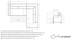 Colțar maro extensibil cu tapițerie din imitație de piele (cu colț pe partea stângă ) Lofty Lilly – Miuform